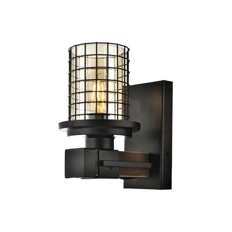 Aplique de pared, metal , negro, 25x15x20, casquillo 1 x E 27 Max 60 W