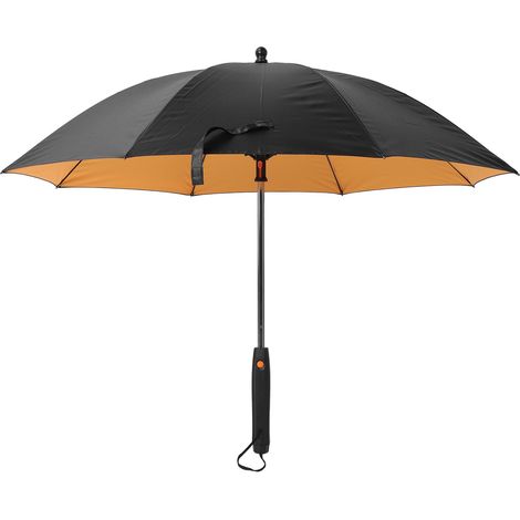 Ortviai Parasol solaire avec ventilateur intégré et système de brumisation, jaune, pour plage, randonnée et sports en extérieur (1/5)