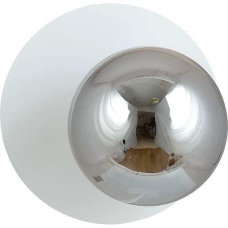 Applique OSLO bianco/grafite E14 1 luce metallo/vetro Emibig (1/4)