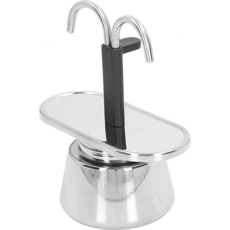 Cafetière Moka 100ml Inox Bicolore Anti-Brûlure Filtre Renforcé Durable Qualité Alimentaire (1/5)
