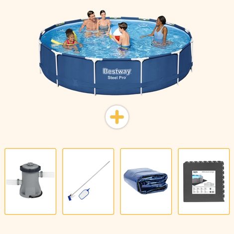Bestway Bestway Steel Pro Ronde - 396x84 cm - 5-pièces  S217 (1/5)