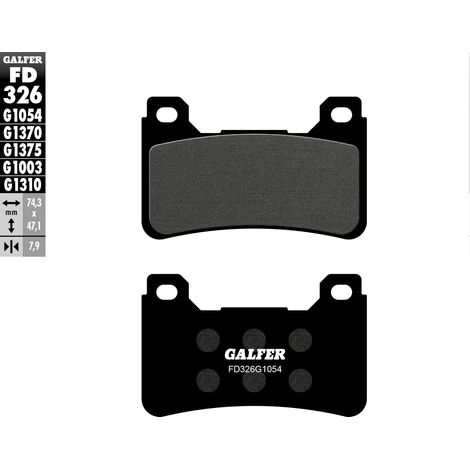 PASTILLAS DE FRENO GALFER KH390 SEMIMETÁLICAS PARA HONDA CBR 600/1000RR DELANTERAS