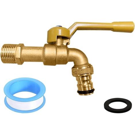 1/2" Brass Outdoor Garden Tap, High Quality Antifreeze and Rust Resistant Outdoor Tap for Garden, Washing Machine, Rainwater Tank (1/5)