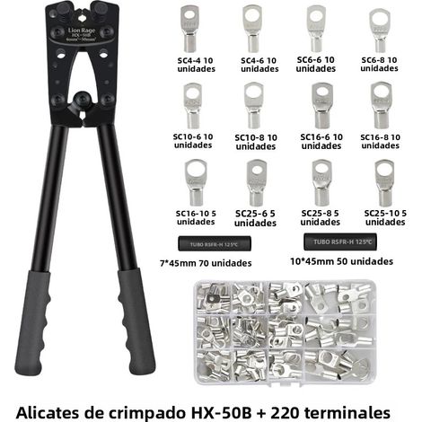 Outil de sertissage multifonctionnel pour tubes en acier au carbone et bornes de câbles de batterie. (1/4)