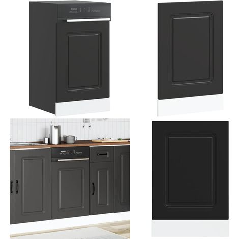 vidaXL Geschirrspülerblende Kalmar Schwarz 45x1,5x67 cm Holzwerkstoff (1/5)