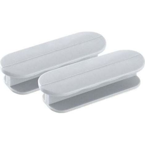 Poignées pour porte vitrée extérieure – Gris, sans perçage, lot de 2, pour balcon, terrasse ou meuble (1/4)