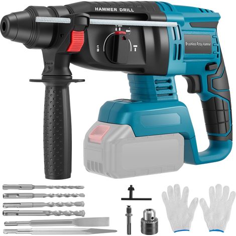 2,5J Marteau Perforateur Sans Fil, Compatible avec Batteries de Série 18V BL, Moteur Sans Balais, SDS-plus, Perceuse à Percussion pour Béton, Maçonnerie, Murs (1/5)
