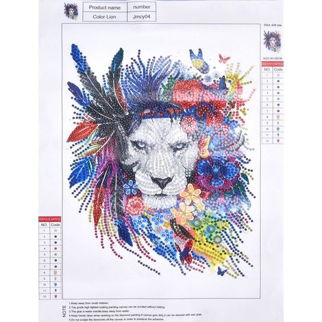 Peinture diamant 30x40cm, point de croix coloré, broderie diamant complète pour salon (1/5)