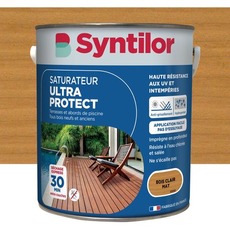 Syntilor – Saturateur Ultra Protect 5L – Hydrofuge et anti-UV – Application directe sur bois neuf – Séchage express en une journée (1/4)
