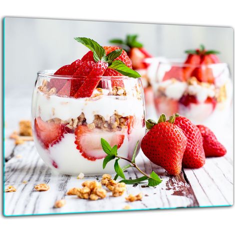 PLAQUE DE PROTECTION EN VERRE POUR CUISINIÈRE 60x52 FRUIT (1/5)
