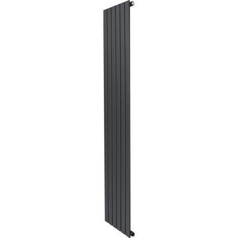 Flat Single Column Radiator - 1800 x 420mm - Anthracite Grey