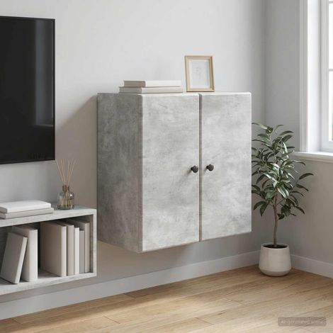 vidaXL Armoire Murale Gris béton 59 x 31 x 60 cm Bois d'ingénierie