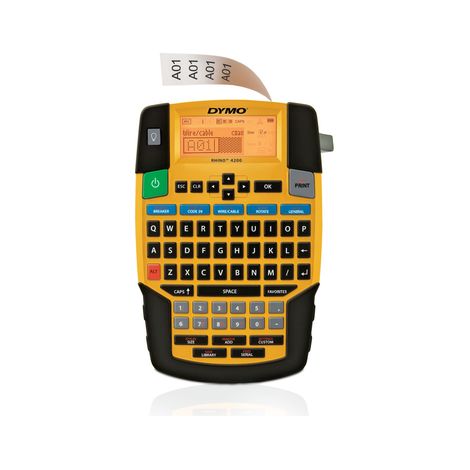 Dymo Rhino 4200 Etiquetadora Amarilla Termotransferencia 19mm (1/5)
