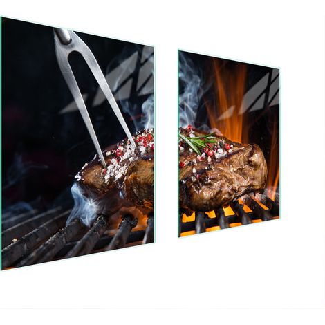 GLASSCHUTZPLATTE FÜR HERD 85x52 GRILL