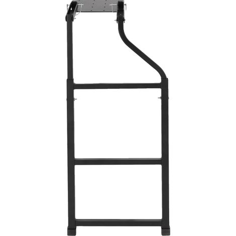 Scaletta per portellone posteriore, portata 300 kg, design pieghevole, colore nero. (1/2)