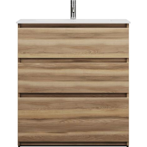 burgbad Lin20 Lavabo bajo para lavabo Blanco brillante con mueble