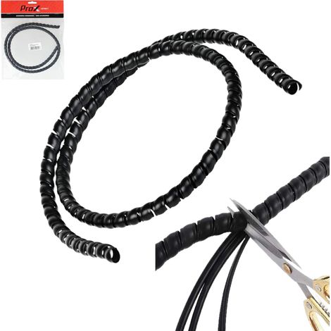 Funda protectora de armadura espiral de proximidad de 8 mm a 1 m, negra (1/4)