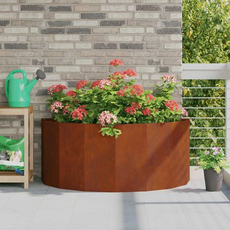 Jardinière-Pot de fleur-Bac à fleurs Rouillé 120 x 60 x 50 cm (1/5)