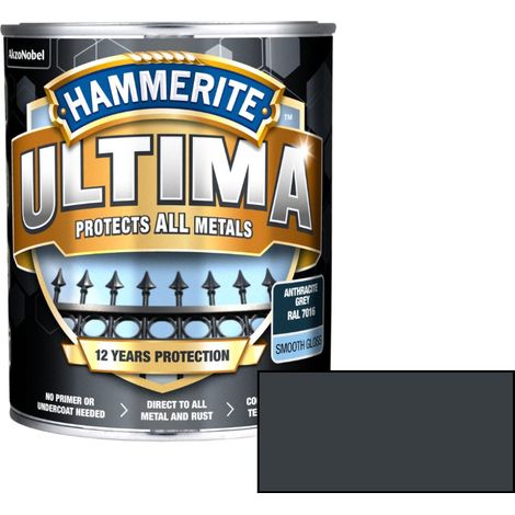 Vernice hammerite ultima smooth antiruggine 7,5 m² per litro