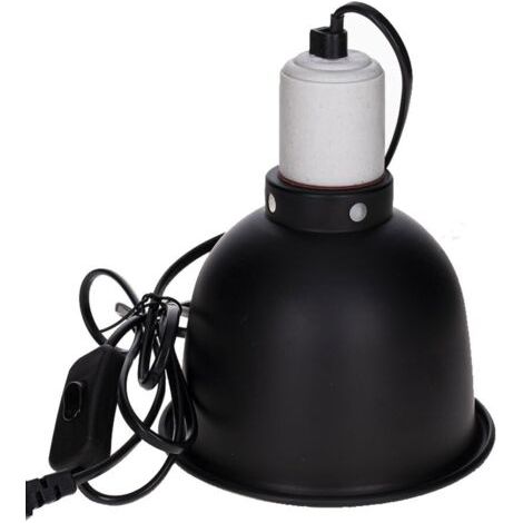 Reptiles Planet - Black Clamp 14 - Support d'Ampoule à Pince pour Terrarium - Ø 14 cm - H 16 cm (1/4)