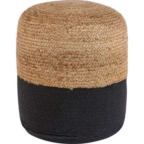 Pouf DALAMA Jute Schwarz (1/4)