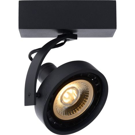 Spot LED Lucide Dorian GU10 12W gradable 2200-3000K noir (1/2)