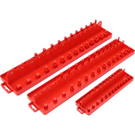 Ensemble de 3 plateaux de rangement pour douilles, multifonctionnel, pour boîte à outils de réparation automobile (1/5)