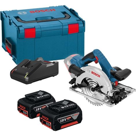 Bosch 18v GKS 18V-57 G 165mm Cordless Circular Saw Inc Guide Rail Base 2 x 4.0ah (1/4)