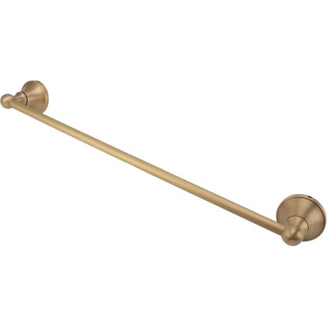 Porte-serviettes en cuivre de style européen, barre unique, support multifonction pour salle de bain et toilettes. (1/5)