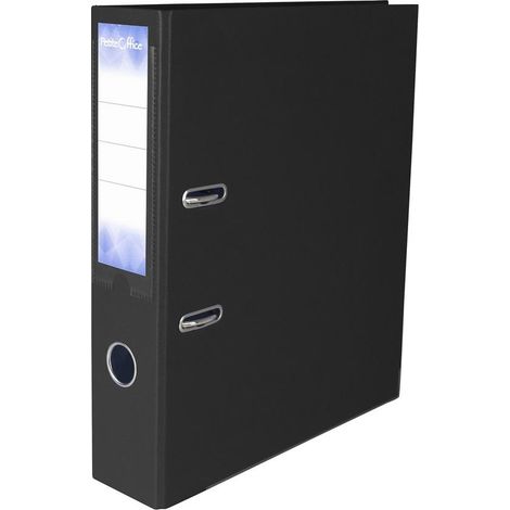 Kleiner Büroordner A4/75 mm, schwarz, Strigo