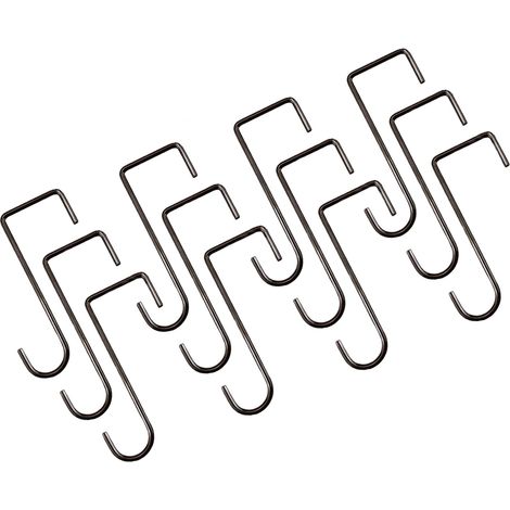 Crochet en fer forgé noir pour suspensions de jardinières, mangeoires et décorations, idéal pour balcon et jardin (1/5)