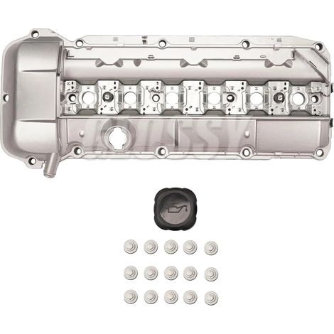 Aluminium Ventildeckel, OE-Kompatibilität 11121432928, passt auf BMW M52 und M54 Motoren, Dichtung enthalten (1/5)
