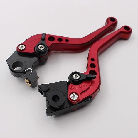 Convient aux motos KTM 690 Enduro R : poignée de frein réglable en alliage modifiée, biellette de direction (tige courte rouge). (1/4)