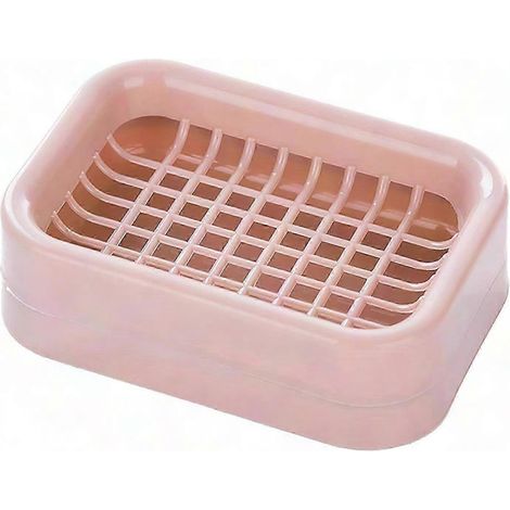Doppelstöckige Seifenablage mit integriertem Abtropfgestell für das Badezimmer (Rosa, Einheitsgröße) (1/3)