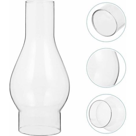 Abat-jour en verre résistant aux hautes températures – Pour lampes à huile – Dimensions 3,5 x 5,4 x 7,6 cm – Installation facile (1/5)