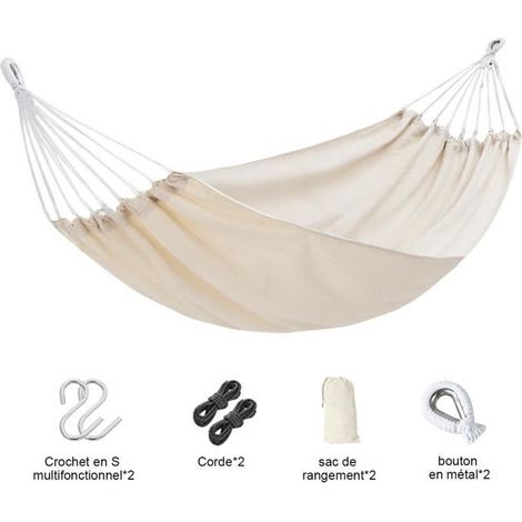 Camping-Hängematte für zwei Personen, 190 x 150 cm, Tragkraft 300 kg, für Terrasse, Balkon, Garten, Outdoor-Aktivitäten, Camping, Jagd, Reisen