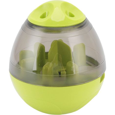 Balle distributrice de nourriture pour animaux, jouet interactif d'entraînement à la mémoire, distributeur de croquettes à alimentation lente pour chien et chat, vert clair (1/5)