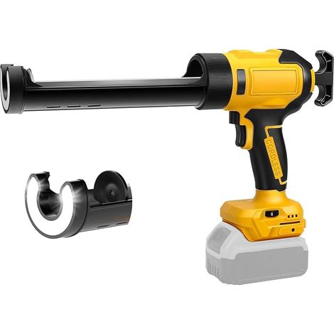 Cordless Electric Cartridge Gun Compatible with 20V Battery with LED Light and Adjustable Speeds Silicone Gun for 300ml Cartridges (1/5)