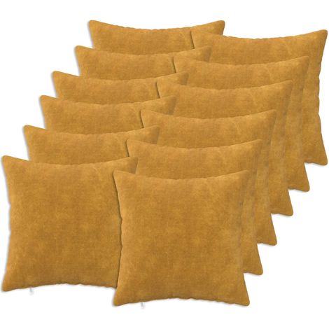 vidaXL Cushion Cover 12 pcs HEERLEN Yellow 40 x 40 cm (1/5)