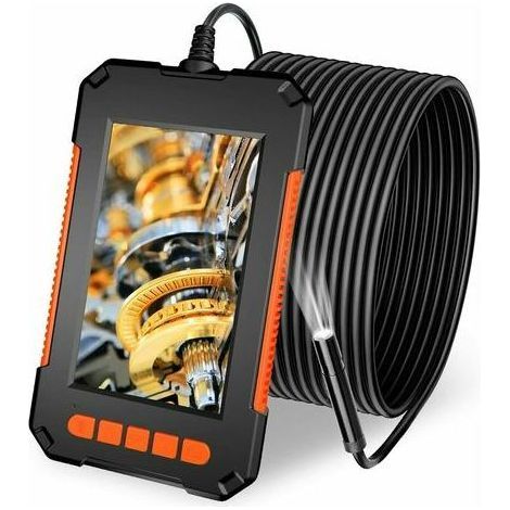 – Cámara de inspección sumergible hasta 5 m – Resolución 1080p – Pantalla LCD de 4,3 pulgadas – 8 LED ajustables para visión nocturna – Batería de 2600 mAh (1/4)