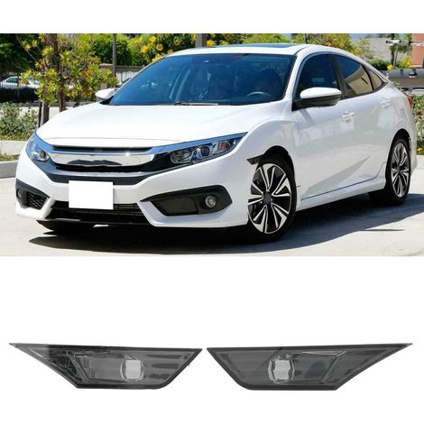 Paire de clignotants latéraux fumés avec ampoules LED, compatible Honda Civic 2016-2021, référence 20559010 (1/5)