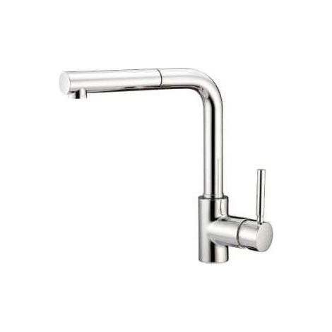 Crolla Harry ES 7740 BO Miscelatore Cucina con Doccetta estraibile Rubinetto Mono Splitcomando colore Bianco Opaco
