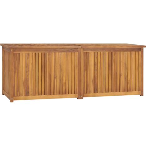 Baule da giardino 150 x 50 x 55 cm in legno massello di teak 020012988