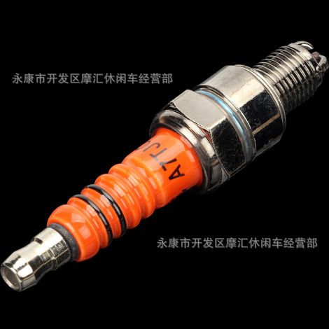 Off-road motorcycle, ATV, beach buggy, skateboard, GY6 50-150CC scooter, A7TJC three-prong spark plug, spark plug. (1/4)
