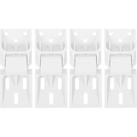 Lot de 4 Charnières Pliables en Plastique Blanc pour Porte de Congélateur Coffre Accessoires de Réparation pour Réfrigérateur Camping-Car Fixation Solide et Ajustement Précis (1/5)
