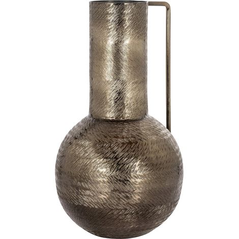 Vase Leia élégant en aluminium noir fumé - Noir fumé intense (1/5)