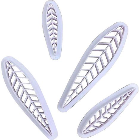 4 moules à fondant en forme de feuille de pêcher pour biscuits et gâteaux