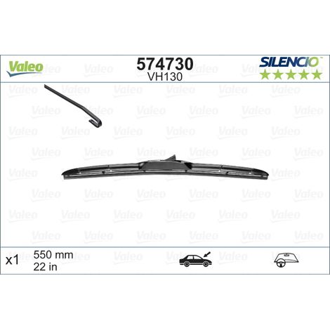 Balai d'essuie-glace Valeo 574730 JEEP 4708240100 8521248150 8522271010 (1/3)