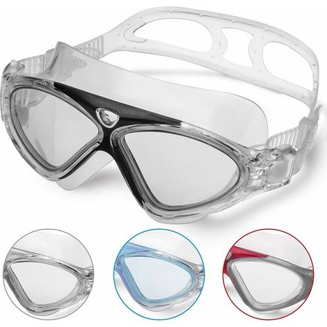 DEESSE SHOP - Lunettes de natation, lunettes de natation pour adultes transparentes, anti-buée, imperméables, protection UV, vision réglable à 180 degrés - Idéal pour homme et femme (1/5)