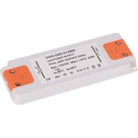 Alimentation Led - 20 W - 12 V Dc - 1 67 A - Tension Constante - Pour Bandes Led Et Ampoules G4 MR11 MR16 - 1 Pièce (1/3)
